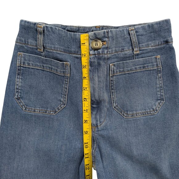 Pilcro Skipper Wide Leg Jeans Womens Blue High Rise Denim Size 28 - Picture 8 of 10